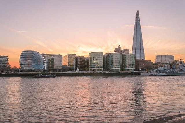 London skyline with the shard